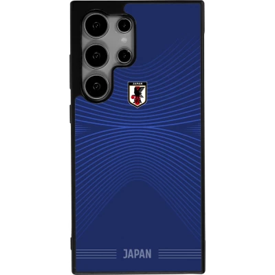 Coque Samsung Galaxy S25 Ultra - Silicone rigide noir Maillot de football Japon 2026 personnalisable