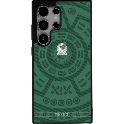 Coque Samsung Galaxy S25 Ultra - Silicone rigide noir Maillot de football Mexique 2026 personnalisable