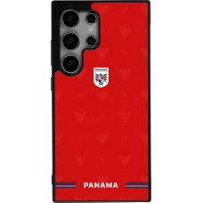 Coque Samsung Galaxy S25 Ultra - Silicone rigide noir Maillot de football Panama 2026 personnalisable