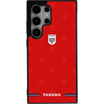 Coque Samsung Galaxy S25 Ultra - Silicone rigide noir Maillot de football Panama 2026 personnalisable