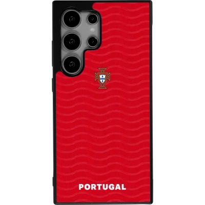 Coque Samsung Galaxy S25 Ultra - Silicone rigide noir Maillot de football Portugal 2026 personnalisable