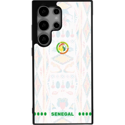 Coque Samsung Galaxy S25 Ultra - Silicone rigide noir Maillot de football Sénégal 2026 personnalisable