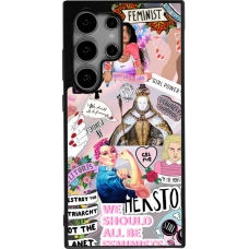 Coque Samsung Galaxy S25 Ultra - Silicone rigide noir Girl Power Collage