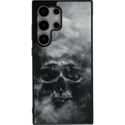 Samsung Galaxy S25 Ultra Case Hülle - Silikon schwarz Halloween 2024 smoky skull