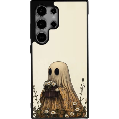 Coque Samsung Galaxy S25 Ultra - Silicone rigide noir Halloween 2025 Ghost gardener