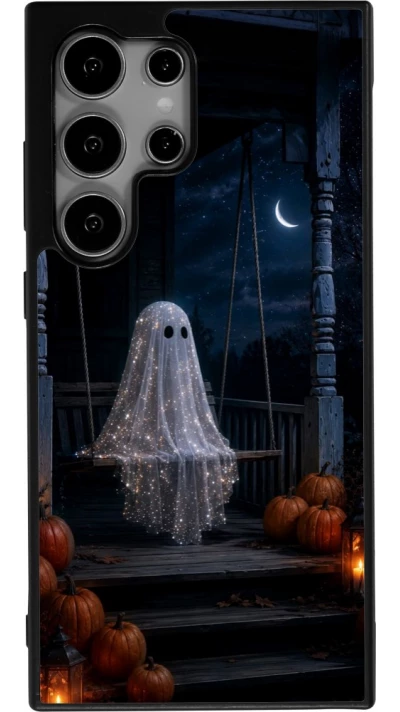 Coque Samsung Galaxy S25 Ultra - Silicone rigide noir Halloween 2026 Ghost on a swing
