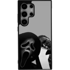 Coque Samsung Galaxy S25 Ultra - Silicone rigide noir Halloween 2026 Scream and Michael Myers