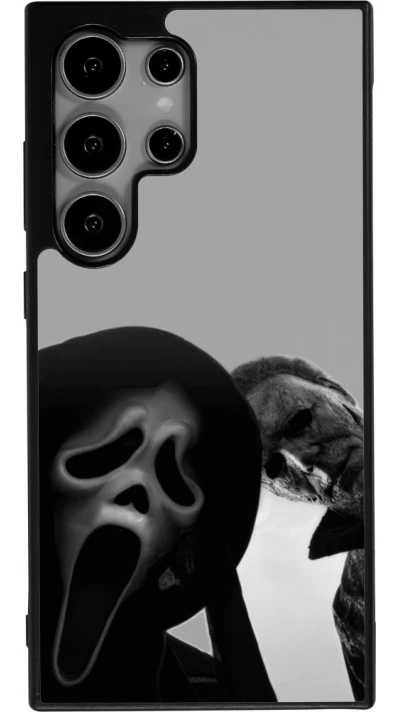 Coque Samsung Galaxy S25 Ultra - Silicone rigide noir Halloween 2026 Scream and Michael Myers