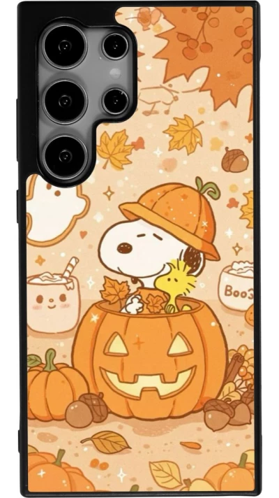 Coque Samsung Galaxy S25 Ultra - Silicone rigide noir Halloween 2026 Snoopy Halloween
