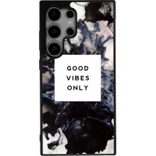 Samsung Galaxy S25 Ultra Case Hülle - Silikon schwarz Marble Good Vibes Only
