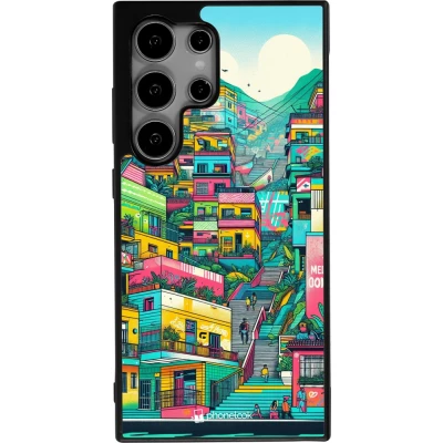 Coque Samsung Galaxy S25 Ultra - Silicone rigide noir Medellin Comuna 13 Art