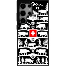 Coque Samsung Galaxy S25 Ultra - Silicone rigide noir Poya Suisse 3 noir