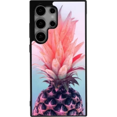 Coque Samsung Galaxy S25 Ultra - Silicone rigide noir Purple Pink Pineapple
