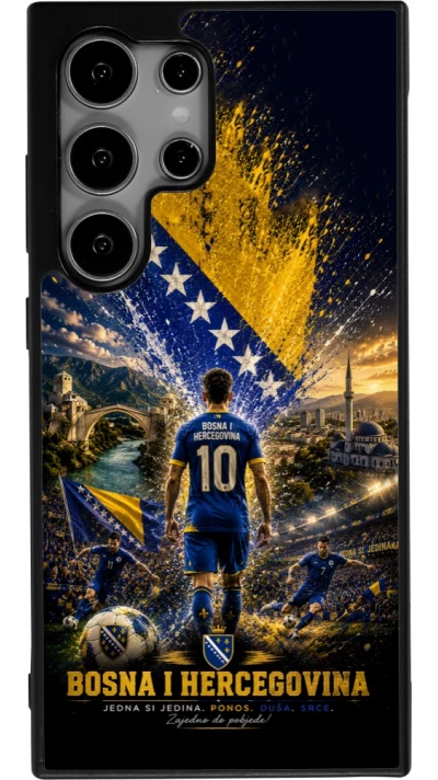 Samsung Galaxy S25 Ultra Case Hülle - Silikon schwarz Fussball Bosnien und Herzegowina splash 2026