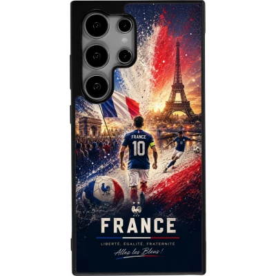 Samsung Galaxy S25 Ultra Case Hülle - Silikon schwarz Fussball Frankreich splash 2026