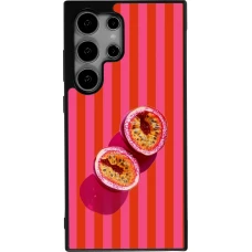 Coque Samsung Galaxy S25 Ultra - Silicone rigide noir Passion fruit Summer 2026