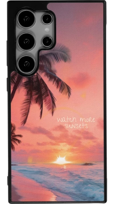 Coque Samsung Galaxy S25 Ultra - Silicone rigide noir Watch more sunsets Summer 2026