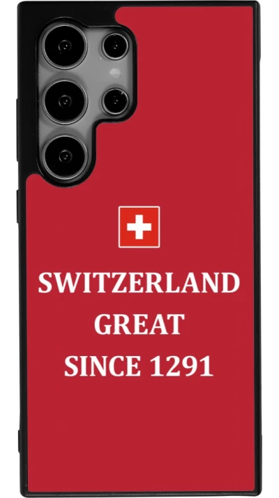 Coque Samsung Galaxy S25 Ultra - Silicone rigide noir Switzerland Great Since 1291