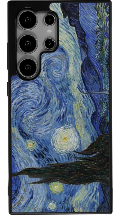 Coque Samsung Galaxy S25 Ultra - Silicone rigide noir Tableau art - La Nuit étoilée - Van Gogh