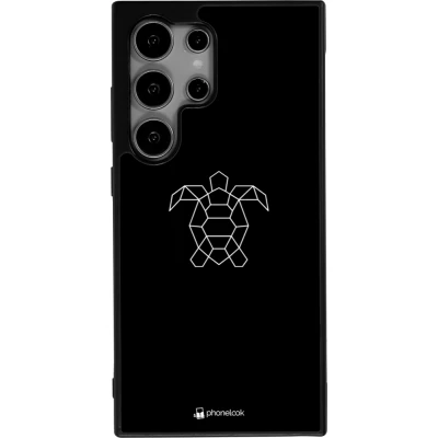 Coque Samsung Galaxy S25 Ultra - Silicone rigide noir Turtles lines on black