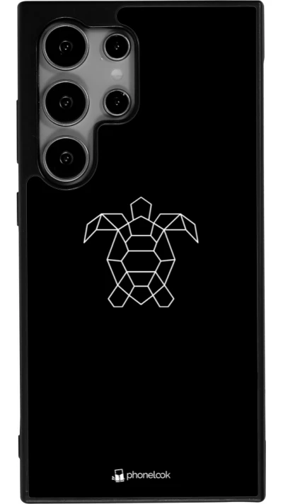 Coque Samsung Galaxy S25 Ultra - Silicone rigide noir Turtles lines on black