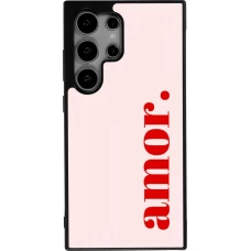 Coque Samsung Galaxy S25 Ultra - Silicone rigide noir Valentine 2024 amor