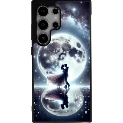 Coque Samsung Galaxy S25 Ultra - Silicone rigide noir Valentine 2024 Love under the moon
