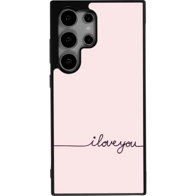 Coque Samsung Galaxy S25 Ultra - Silicone rigide noir Valentine 2023 i love you writing
