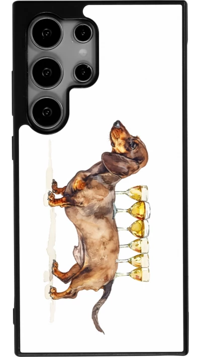 Coque Samsung Galaxy S25 Ultra - Silicone rigide noir Wine Teckel