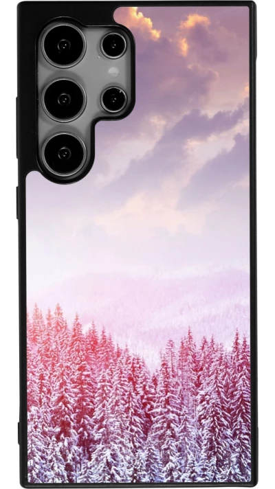 Coque Samsung Galaxy S25 Ultra - Silicone rigide noir Winter 22 Pink Forest