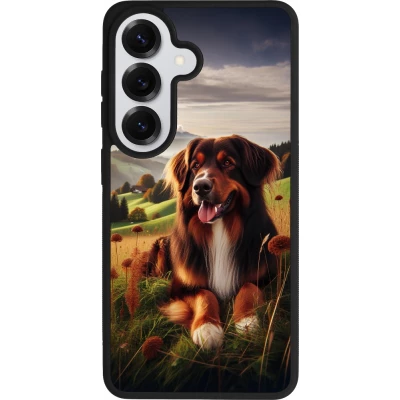 Coque Samsung Galaxy S26 - Silicone rigide noir Chien Campagne Suisse