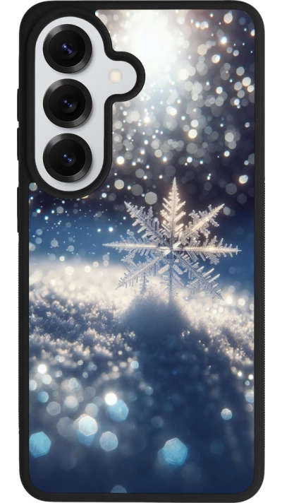 Samsung Galaxy S26 Case Hülle - Silikon schwarz Schneeflocke Solar Glanz