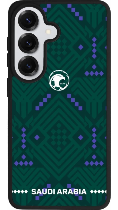 Coque Samsung Galaxy S26 - Silicone rigide noir Maillot de football Arabie saoudite 2026 personnalisable