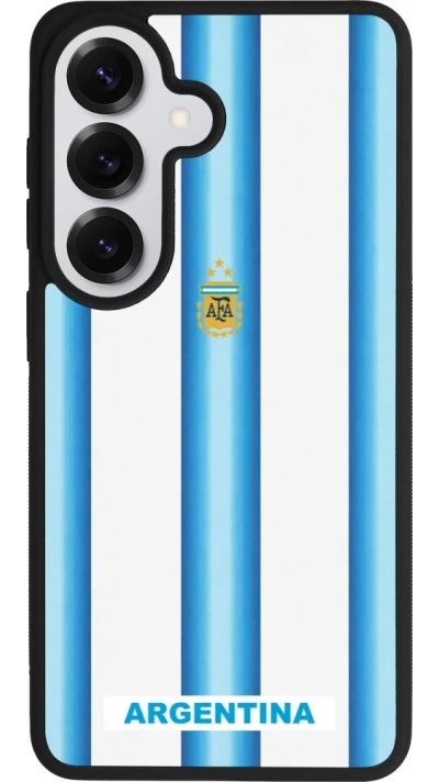 Coque Samsung Galaxy S26 - Silicone rigide noir Maillot de football Argentine 2026 personnalisable
