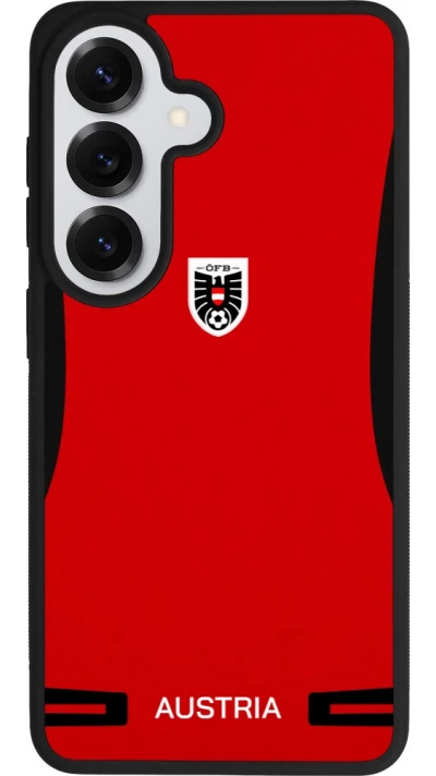 Coque Samsung Galaxy S26 - Silicone rigide noir Maillot de football Autriche 2026 personnalisable