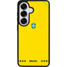 Coque Samsung Galaxy S26 - Silicone rigide noir Maillot de football Bresil 2026 personnalisable