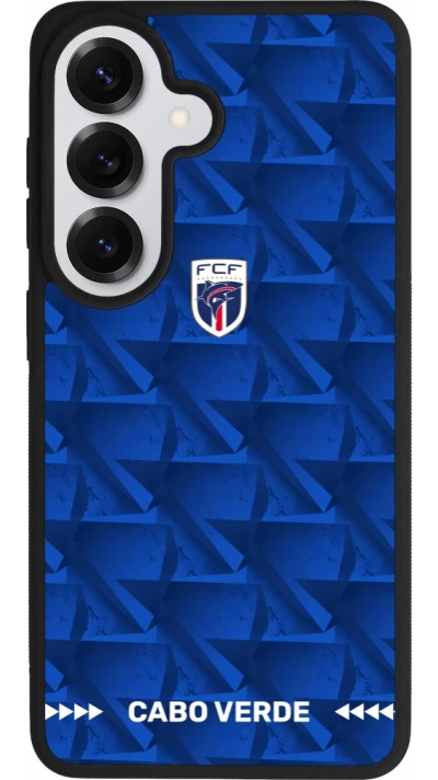 Coque Samsung Galaxy S26 - Silicone rigide noir Maillot de football Cap-Vert 2026 personnalisable