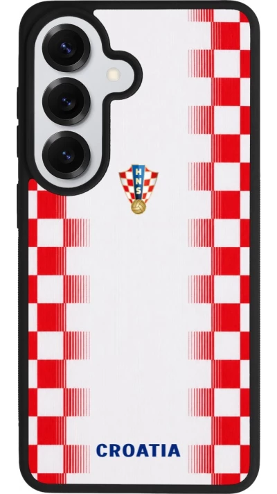 Coque Samsung Galaxy S26 - Silicone rigide noir Maillot de football Croatie 2026 personnalisable