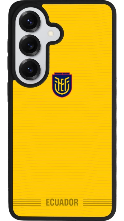 Coque Samsung Galaxy S26 - Silicone rigide noir Maillot de football Équateur 2026 personnalisable