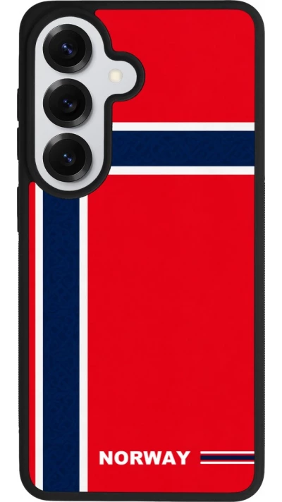 Coque Samsung Galaxy S26 - Silicone rigide noir Maillot de football Norvège 2026 personnalisable