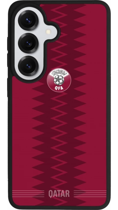 Coque Samsung Galaxy S26 - Silicone rigide noir Maillot de football Qatar 2026 personnalisable