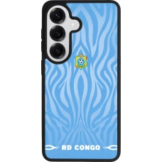 Coque Samsung Galaxy S26 - Silicone rigide noir Maillot de football RD Congo 2026 personnalisable