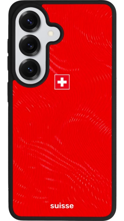 Coque Samsung Galaxy S26 - Silicone rigide noir Maillot de football Suisse 2026 personnalisable