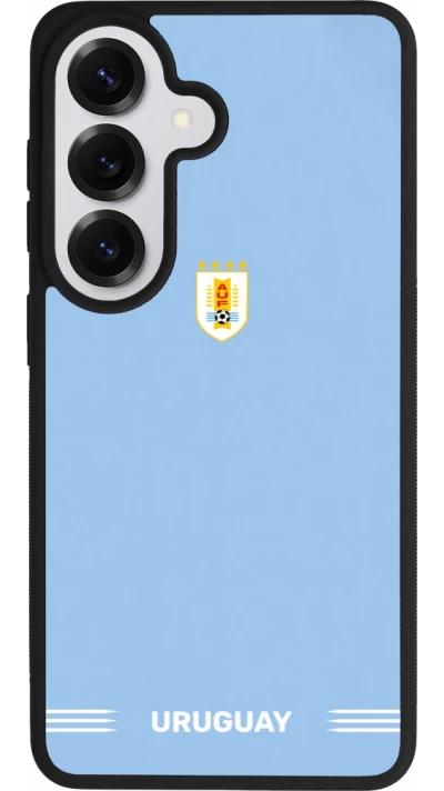 Samsung Galaxy S26 Case Hülle - Silikon schwarz Uruguay 2026 personalisierbares Fussballtrikot