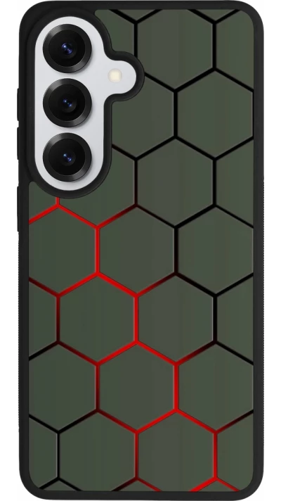 Coque Samsung Galaxy S26 - Silicone rigide noir Geometric Line red