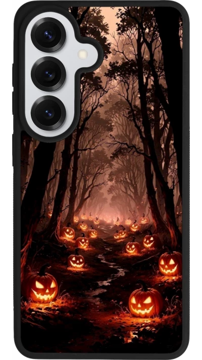 Coque Samsung Galaxy S26 - Silicone rigide noir Halloween 2025 Road of Terrifying Pumpkins