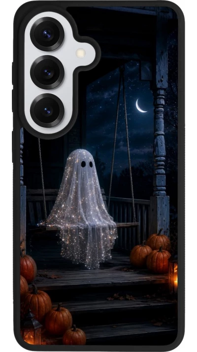 Samsung Galaxy S26 Case Hülle - Silikon schwarz Halloween 2026 Ghost on a swing