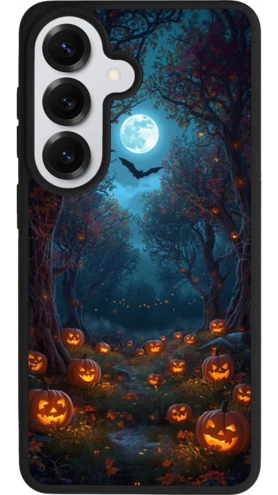 Samsung Galaxy S26 Case Hülle - Silikon schwarz Halloween 2026 Road of Pumpkins