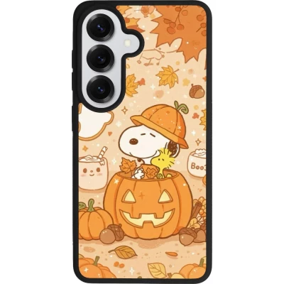 Coque Samsung Galaxy S26 - Silicone rigide noir Halloween 2026 Snoopy Halloween