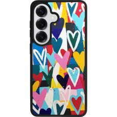 Samsung Galaxy S26 Case Hülle - Silikon schwarz Joyful Hearts